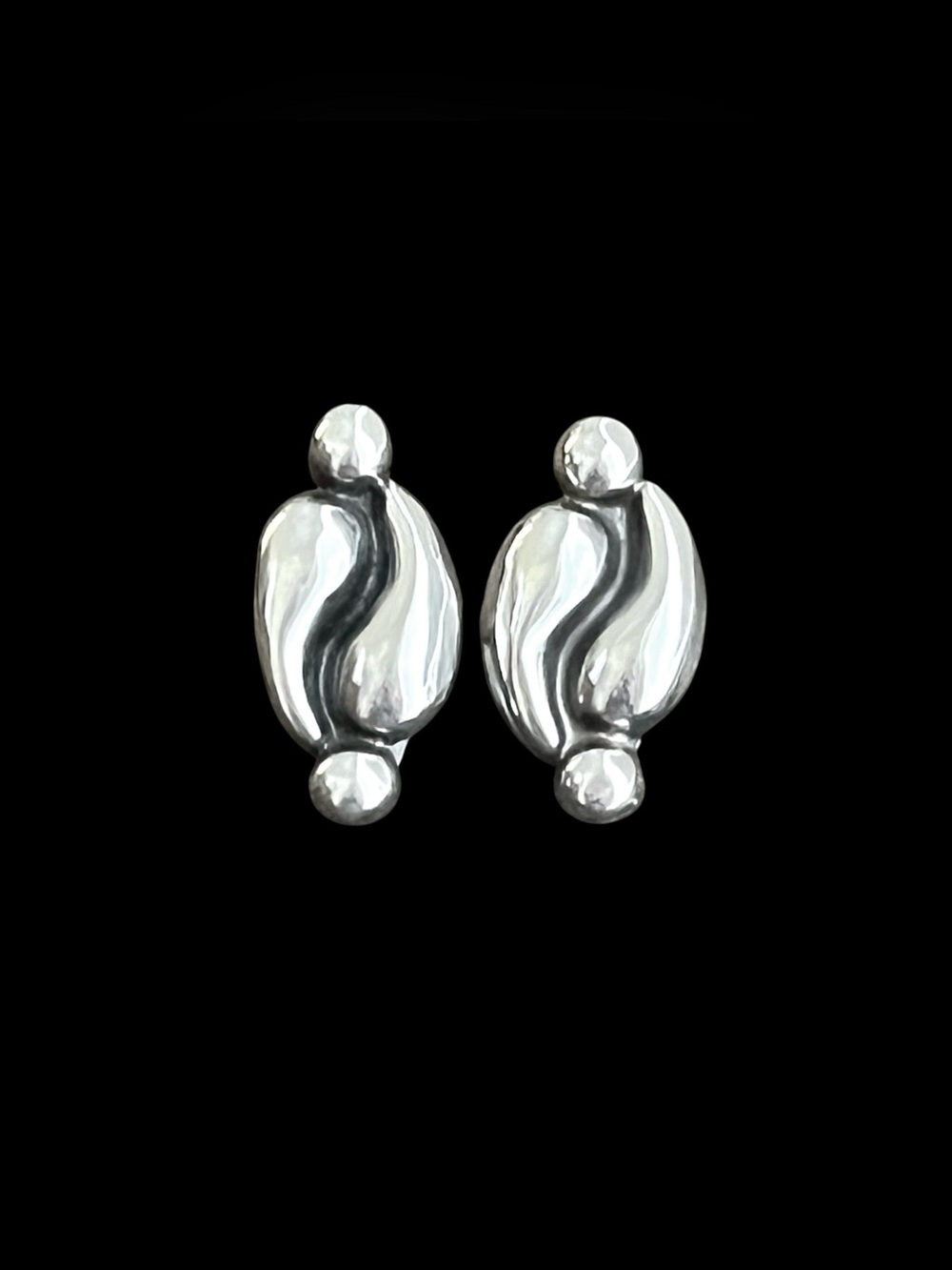Vintage Mexican Sterling Silver Earrings 925 Guadalajara Screw Back - Picture 2 of 9